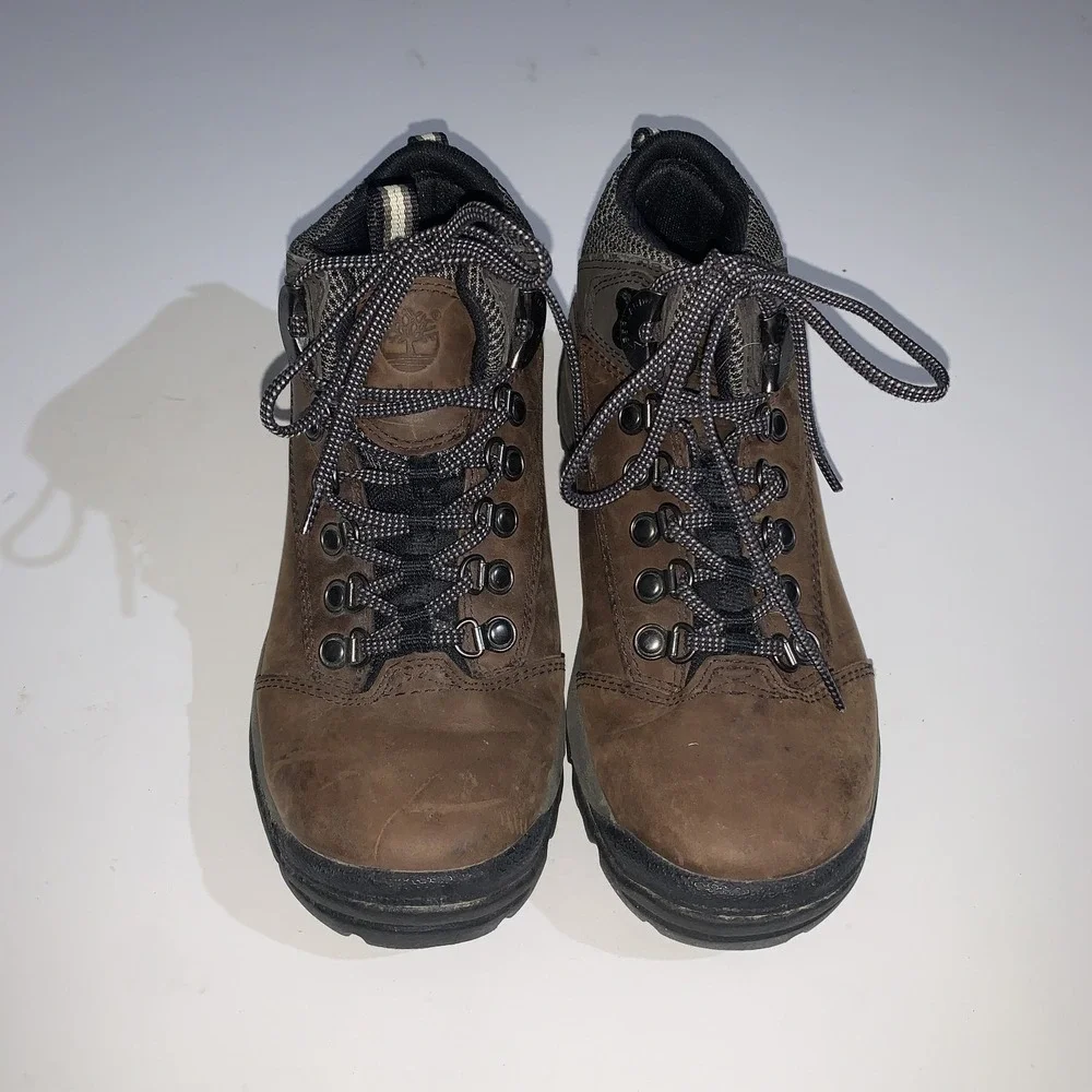 Timberland Boots Mens 7 Brown Leather Hiking Ankle Trail Outdoor 81694